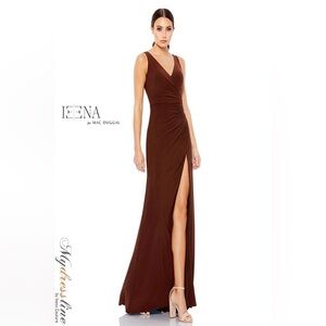 Mac Duggal One‎ Shoulder Chocolate Gown